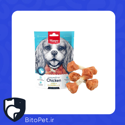 بیت و پت تشویقی سگ ونپی مرغ دمبلی 100g