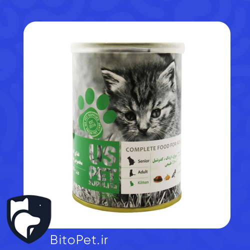 بیت و پت کنسرو بچه گربه یوزپت 400گرمی مرغ اردک و کدو