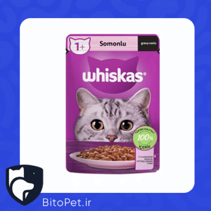 پوچ گربه ویسكاس طعم سالمون 85 گرمی