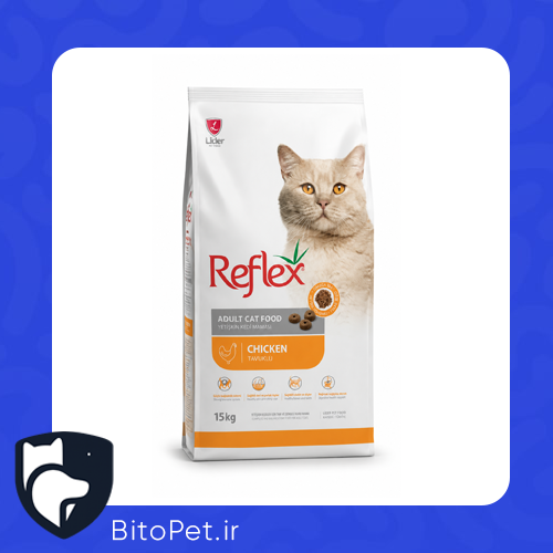 غذای خشک گربه بالغ رفلکس طعم مرغ و برنج 1KG(فله)