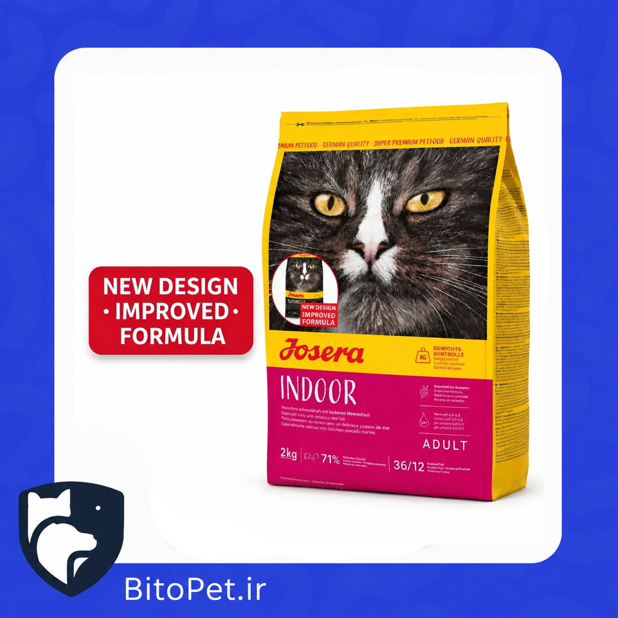 غذای خشک گربه جوسرا ایندور عقیم شده ۱۰ کیلوگرمی | Josera Indoor Sterilised